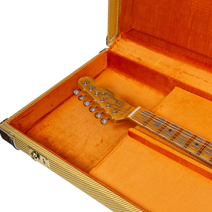 Fender Custom Shop 50s Thinline Telecaster Heavy Relic Aged Candy Apple Red Elektro Gitar